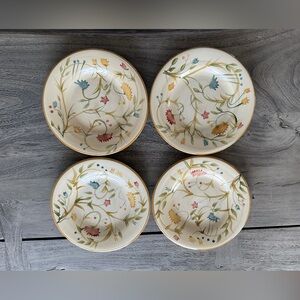 Target Home American Simplicity Floral Hand Painted Salad/Dessert Plates, 4